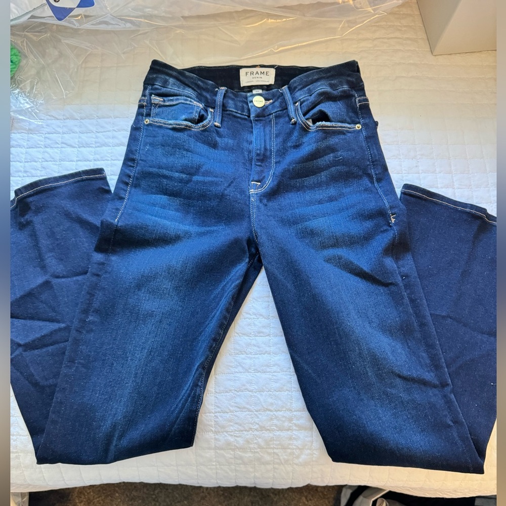 Frame le crop mini boot jeans size 26
